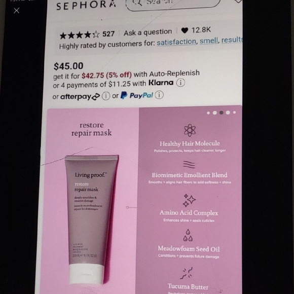 Sealed Living Proof Restore Repair Mask - Picture 8 of 9